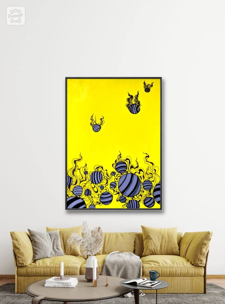 Original Abstract Expressionism Abstract Painting by Bobby Restandy