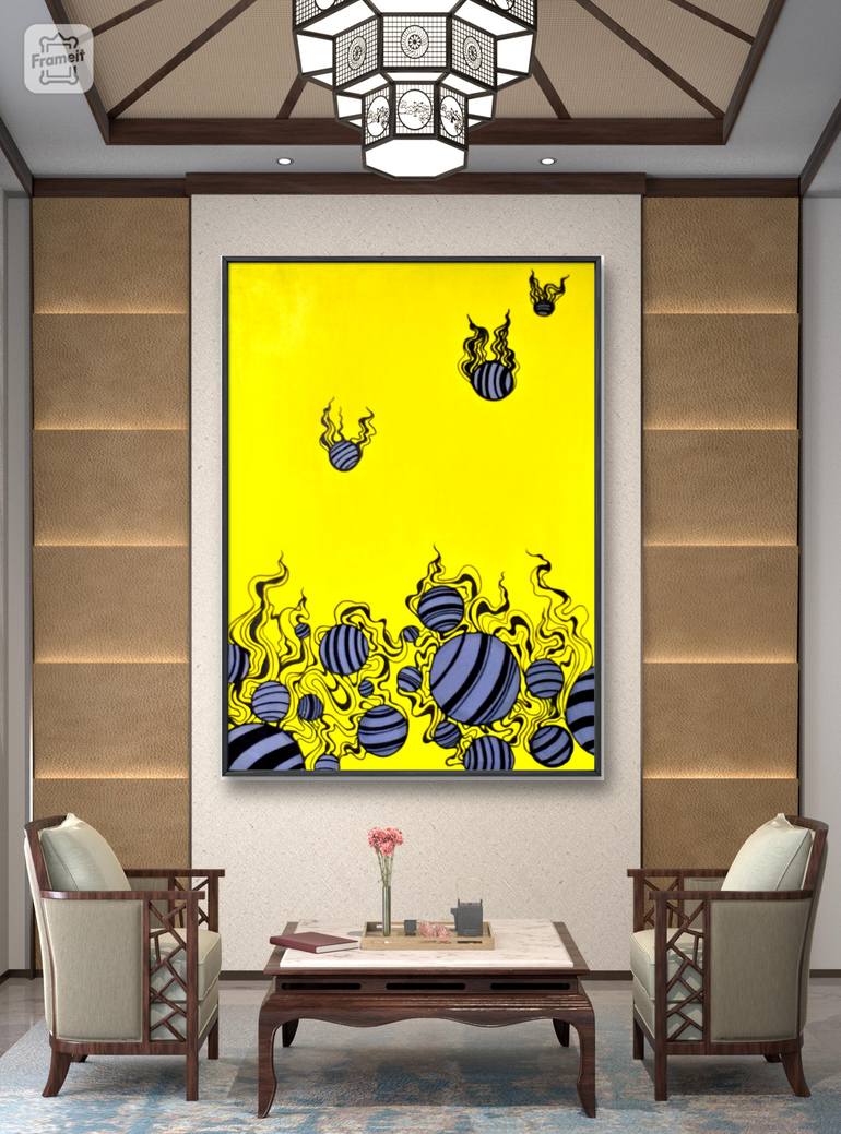 Original Abstract Expressionism Abstract Painting by Bobby Restandy