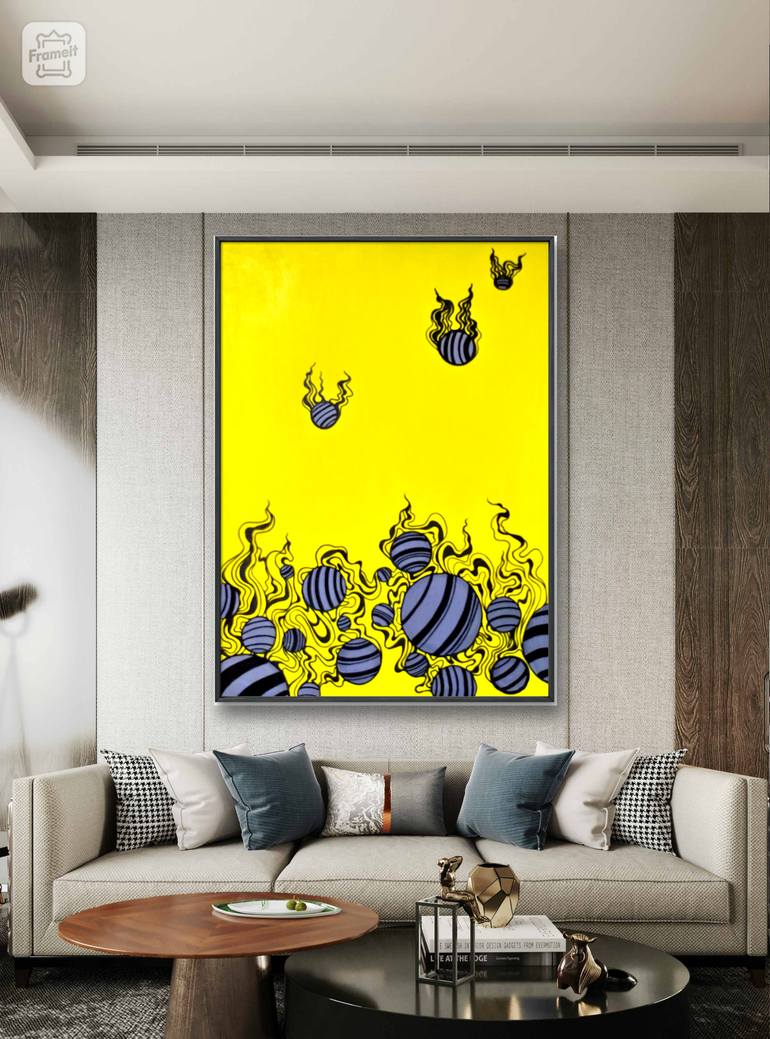 Original Abstract Expressionism Abstract Painting by Bobby Restandy