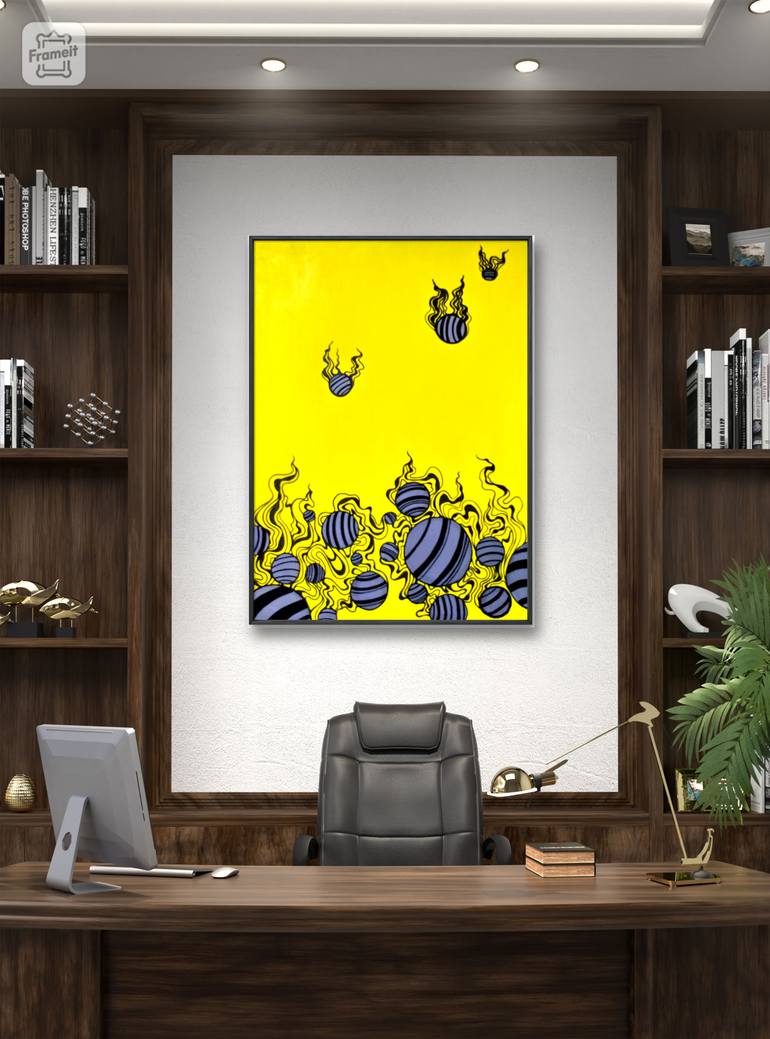 Original Abstract Expressionism Abstract Painting by Bobby Restandy