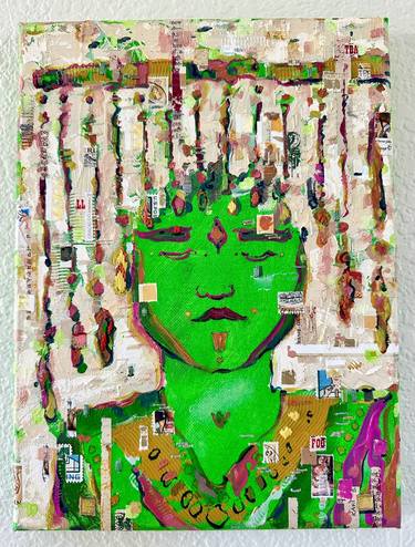 Original Conceptual Portrait Mixed Media by Kari Schuerch