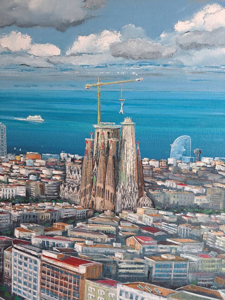 Original Art Deco Cities Painting by Sergii Korniev