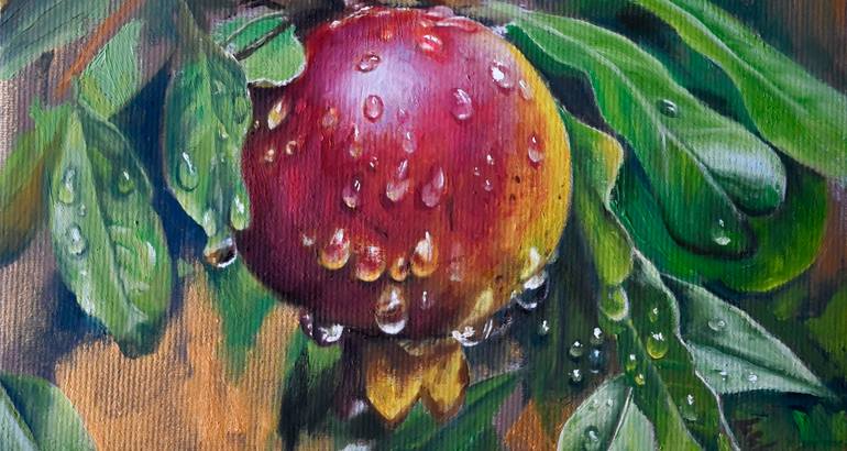 Original Photorealism Nature Painting by Alena Lukian