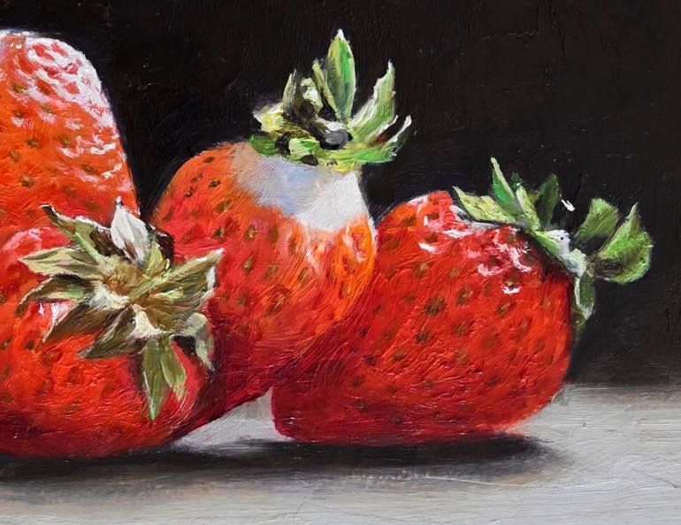 Original Photorealism Still Life Painting by Alena Lukian