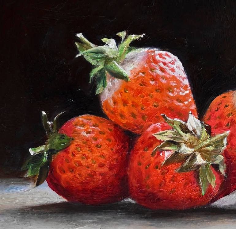 Original Photorealism Still Life Painting by Alena Lukian