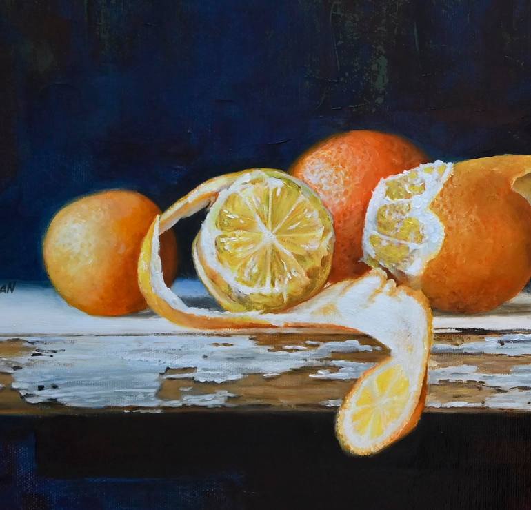 Original Photorealism Still Life Painting by Alena Lukian