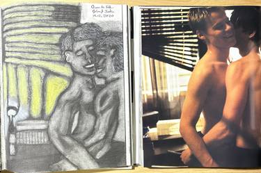 Queer as Folk: Brian & Justin in Charcoal and Pastel. thumb