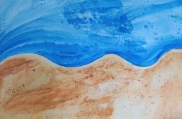 Original Abstract Beach Painting by Calvina Braganza