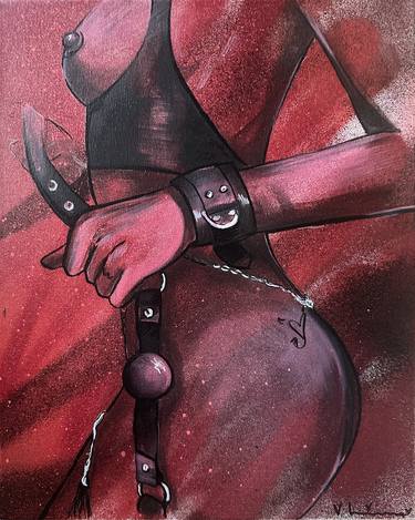 Original Abstract Expressionism Erotic Mixed Media by Viktoriia Lime