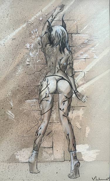 Original Installation Art Body Mixed Media by Viktoriia Lime