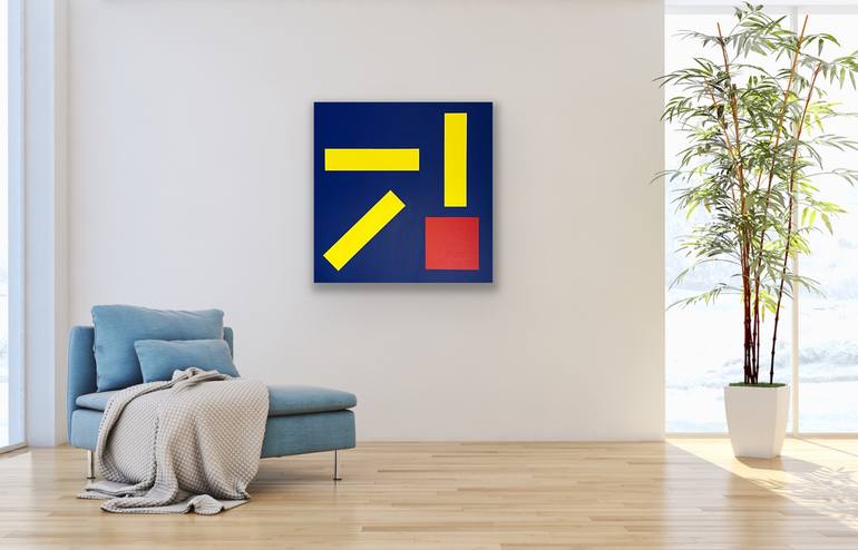 Original Abstract Geometric Painting by Scott Janks