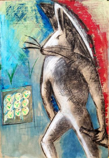 Original Animal Mixed Media by LACE Ruigrok