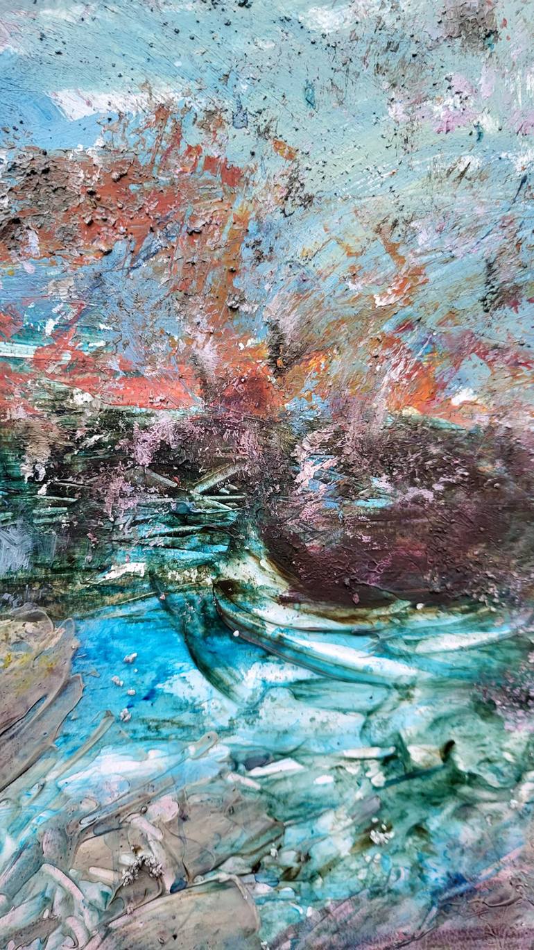 Original Abstract Nature Mixed Media by Lace Ruig