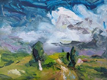 Original Abstract Expressionism Landscape Paintings by LACE Ruigrok