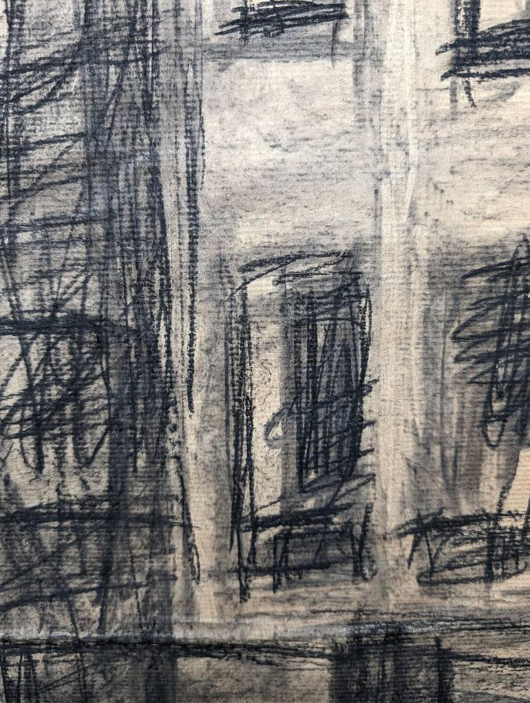 Original Abstract Expressionism Cities Drawing by LACE Ruigrok
