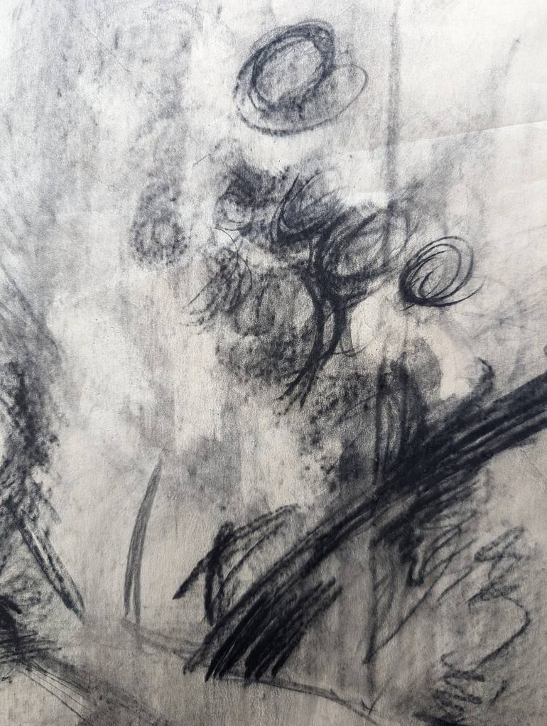 Original Abstract Expressionism Landscape Drawing by LACE Ruigrok