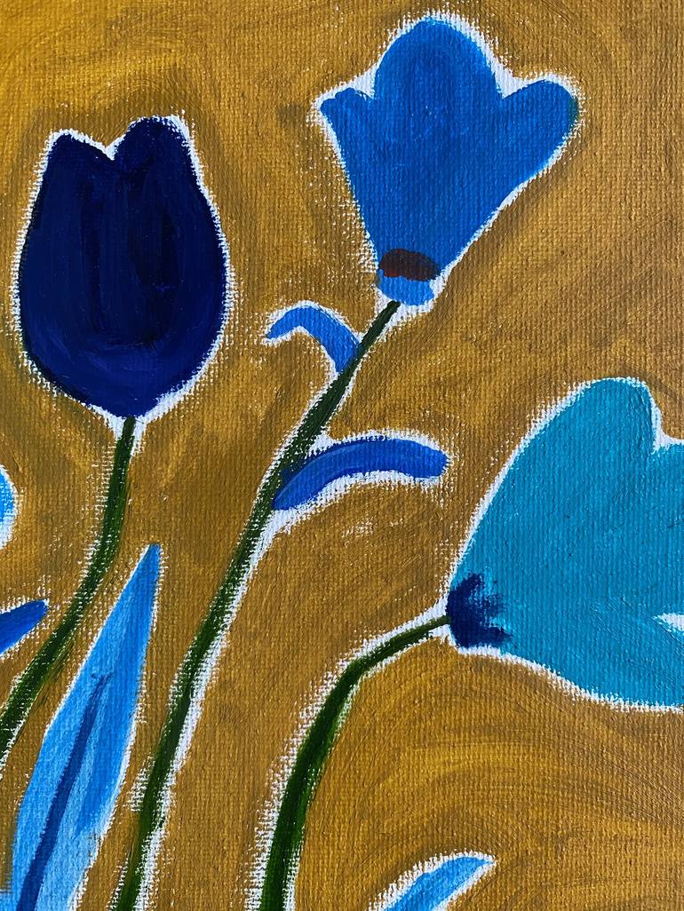 Original Abstract Botanic Painting by Karen Castellanos