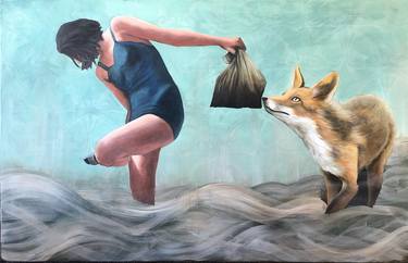 Original Figurative Animal Paintings by Katharina Grodzki