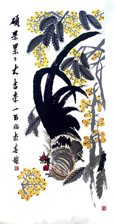 Print of Folk Animal Drawings by Xiaomin Jing