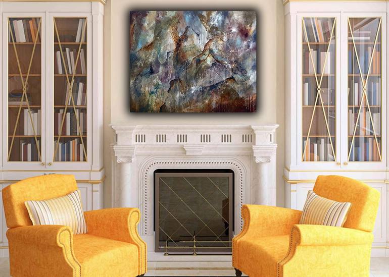 Original Abstract Expressionism Abstract Painting by Thusitha Godagedara