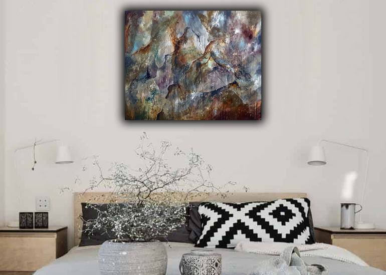 Original Abstract Expressionism Abstract Painting by Thusitha Godagedara