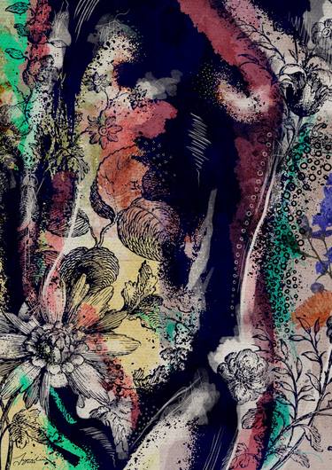 Print of Abstract Women Digital by Jayne Lea