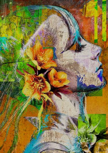 Print of Abstract Women Digital by Jayne Lea