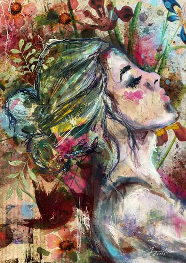 Print of Abstract Women Digital by Jayne Lea