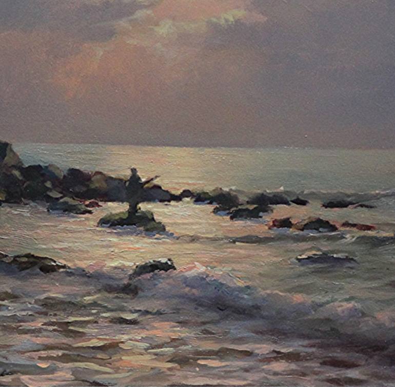 Original Impressionism Seascape Painting by Pedro Garcia Socorro
