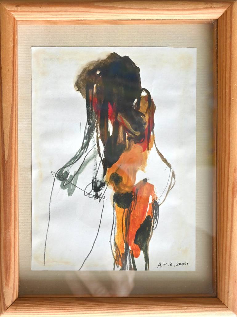 Original Abstract People Painting by Asta Kulikauskaitė