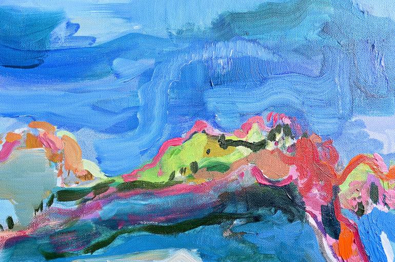 Original Abstract Landscape Painting by Asta Kulikauskaitė