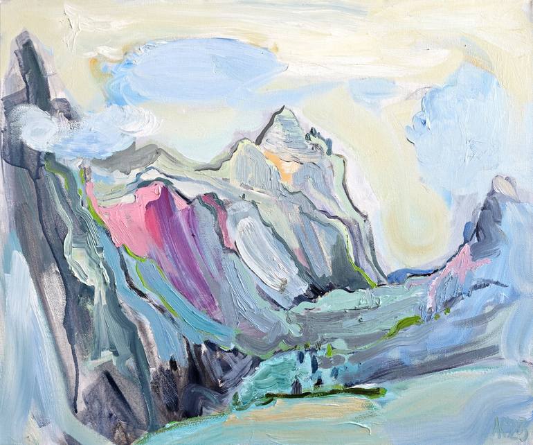 Print of Abstract Landscape Paintings by Asta Kulikauskaitė