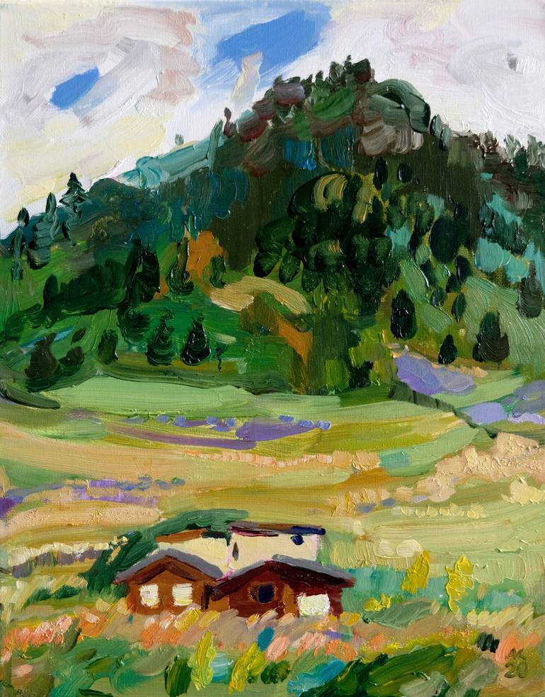 Print of Abstract Expressionism Landscape Paintings by Asta Kulikauskaitė