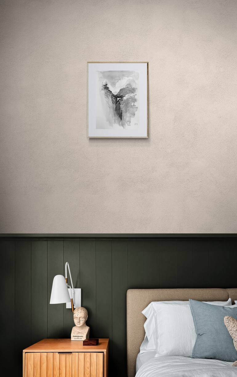 Original Abstract Landscape Drawing by Asta Kulikauskaitė