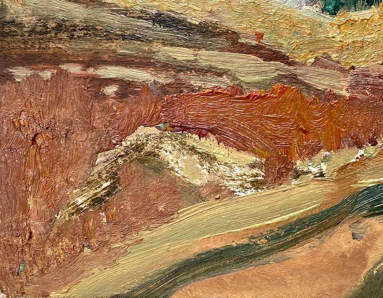 Original Abstract Landscape Painting by Asta Kulikauskaitė