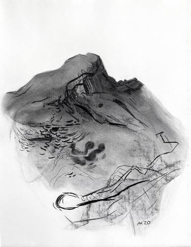 Print of Landscape Drawings by Asta Kulikauskaitė
