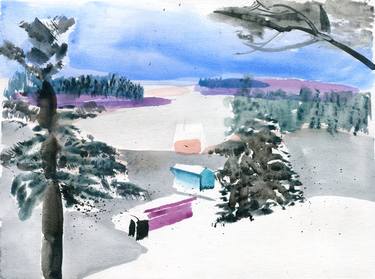 Original Expressionism Landscape Paintings by Asta Kulikauskaitė