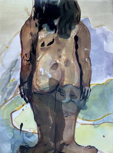 Original Abstract Expressionism Nude Paintings by Asta Kulikauskaitė