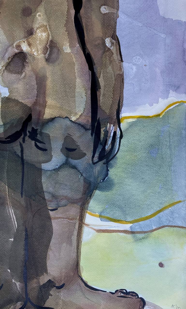 Original Abstract Expressionism Nude Painting by Asta Kulikauskaitė