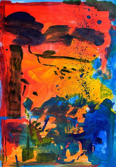 Original Abstract Expressionism Abstract Paintings by Asta Kulikauskaitė
