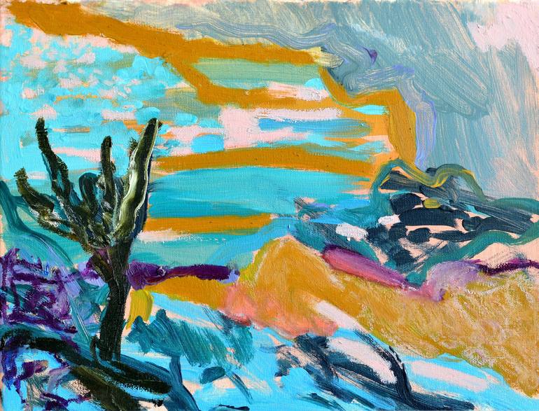 Print of Abstract Landscape Paintings by Asta Kulikauskaitė