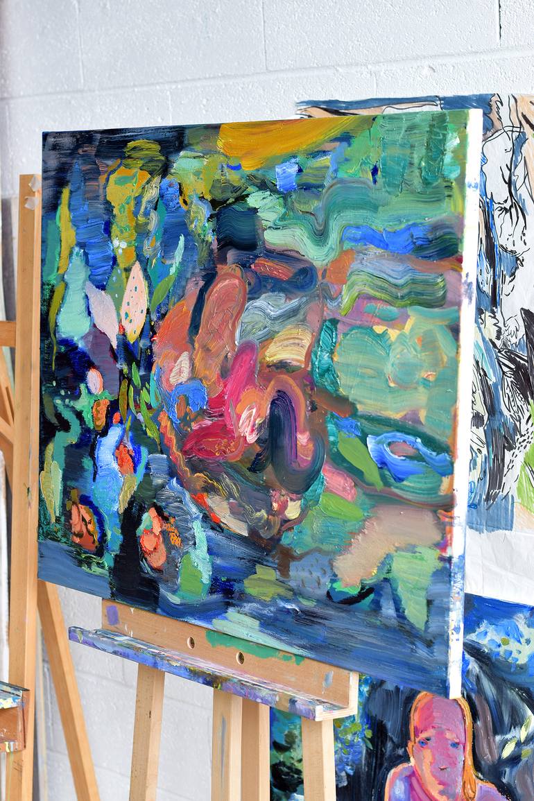 Original Abstract Expressionism Abstract Painting by Asta Kulikauskaitė