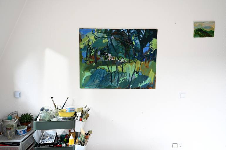 Original Abstract Landscape Painting by Asta Kulikauskaitė