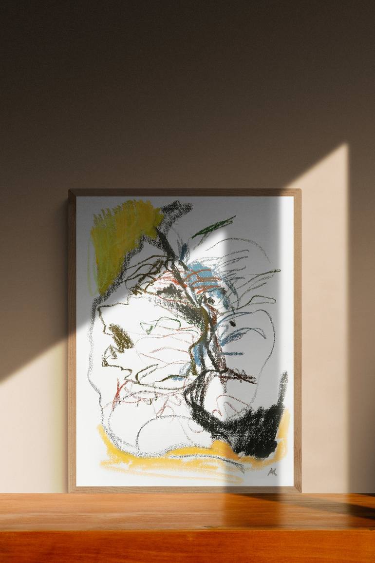 Original Abstract Expressionism Abstract Drawing by Asta Kulikauskaitė