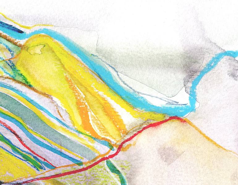 Original Abstract Landscape Painting by Asta Kulikauskaitė