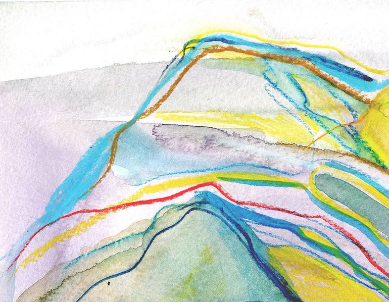 Original Abstract Landscape Painting by Asta Kulikauskaitė