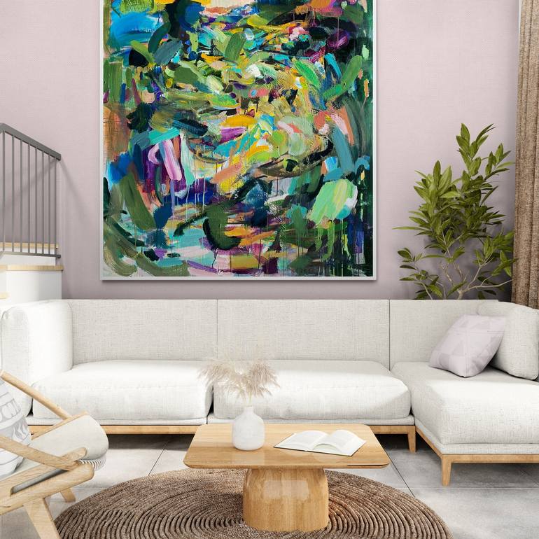 Original Abstract Expressionism Abstract Painting by Asta Kulikauskaitė