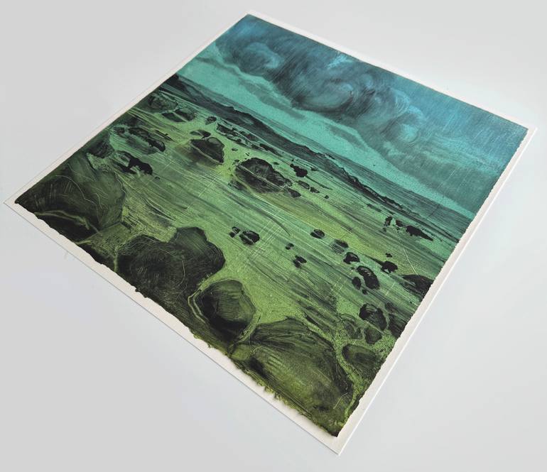 Original Abstract Landscape Printmaking by Asta Kulikauskaitė