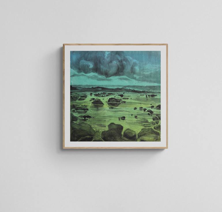 Original Abstract Landscape Printmaking by Asta Kulikauskaitė