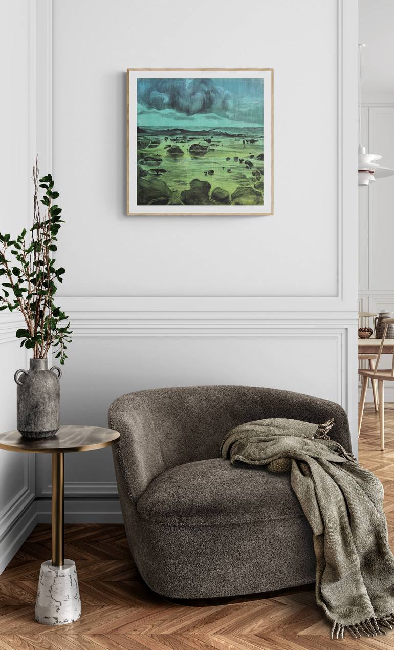 Original Abstract Landscape Printmaking by Asta Kulikauskaitė